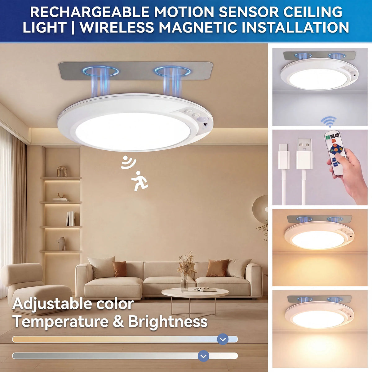 Plafonnier LED sans fil LUOR